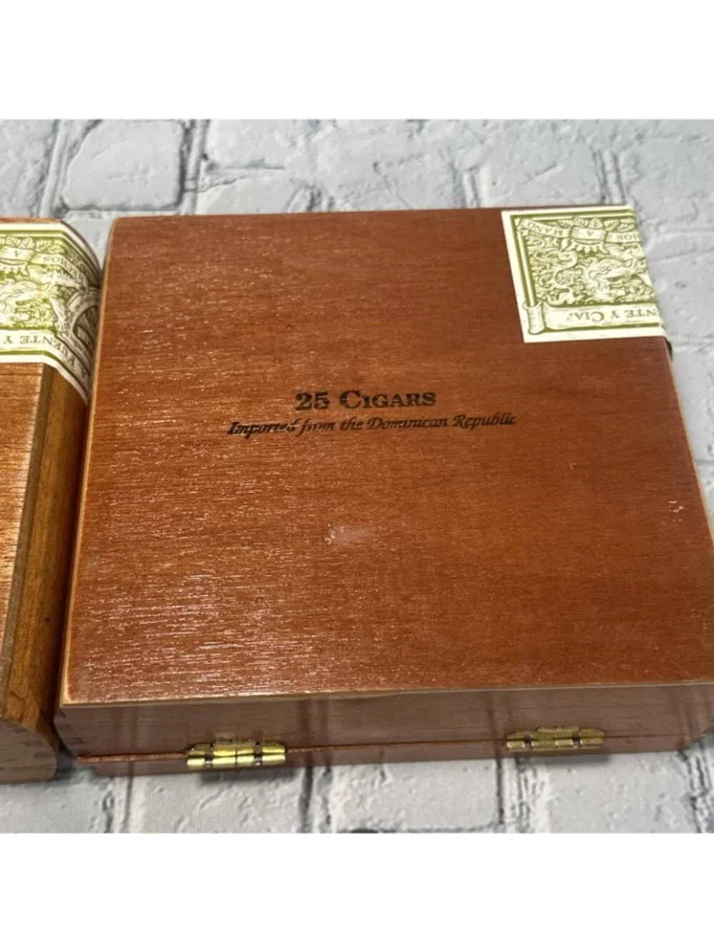 Lot Of 2 Empty Wooden Cigar Box Ashton Aged Maduro No. 20 6.75”x 6”x 2.5”